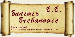 Budimir Brebanović vizit kartica